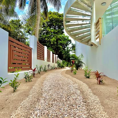 Luxury tropical landscape path